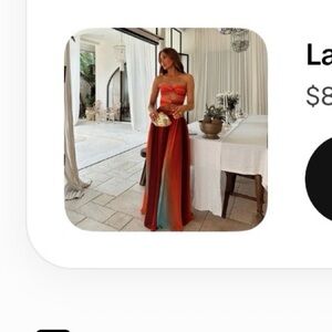 Elegant Red and Blue Maxi Dress